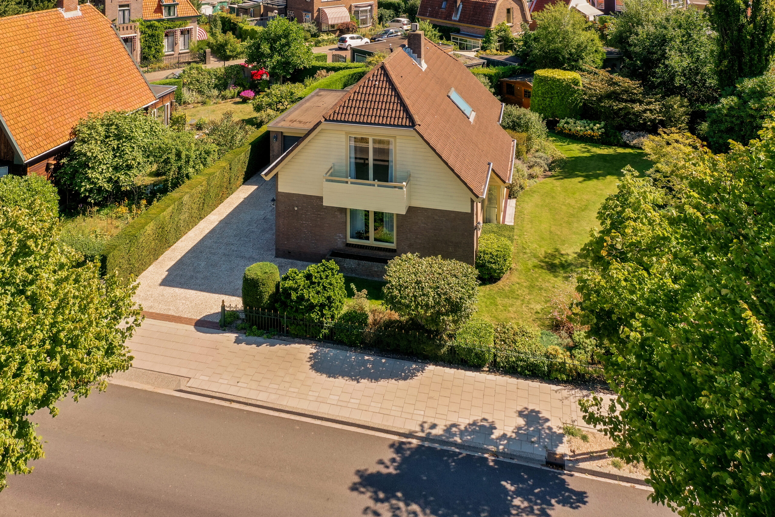 View of street near building with beauty of vegitation outside
